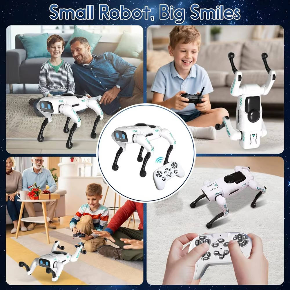 Tuzwa Smart Robot Dog Toy for Kids – Remote & App Control, 30+ Programmable Actions, Music, Stories, USB-C, Ages 6–12