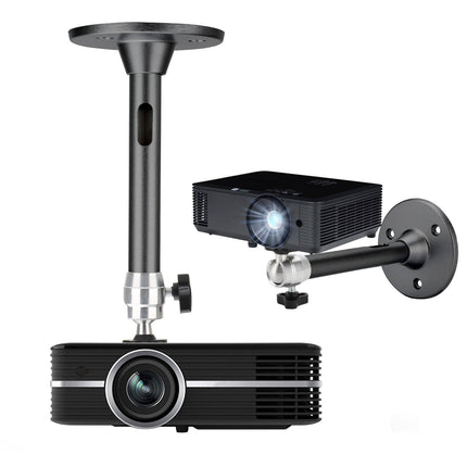 Projector Ceiling Mount Kit, Aluminum Projector Bracket with 360 Degree Tilt
