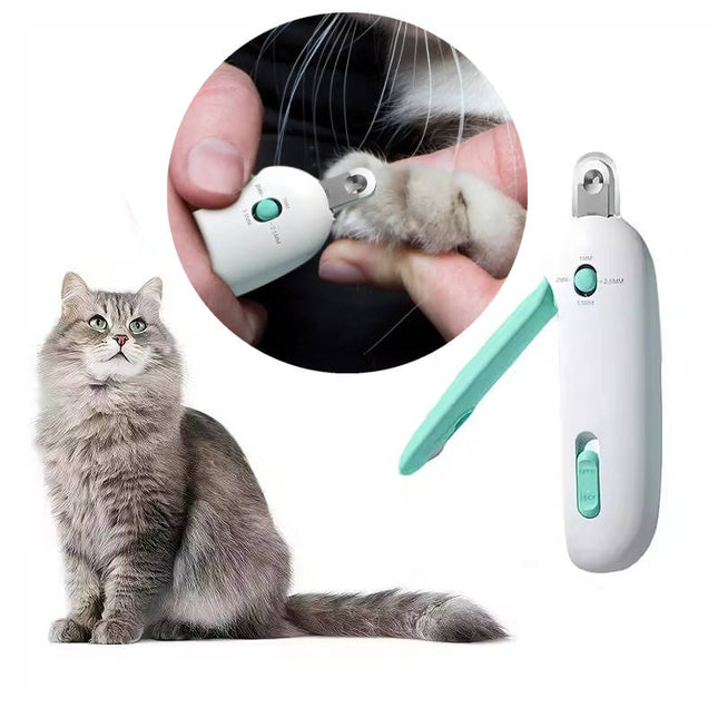 Cat Nail Clippers with Safety Guard, Stainless Steel Nail Clippers for Kittens, Cat Nail Trimmer with Hidden File