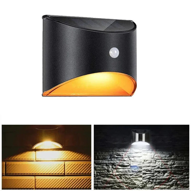 Outdoor Solar Lights, Motion Sensor Lights for Fence and Deck, Waterproof Solar Stair Lights Outdoor