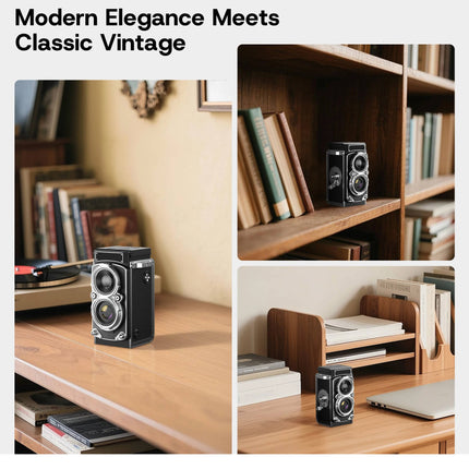 Vintage Digital Camera, 12MP Retro Compact with 1080p Video, 1.54 Inch IPS Screen, Dual Lens Body, 16GB Card and Type C Charging