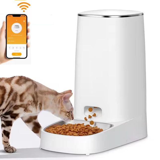Automatic Cat Feeder WiFi, Smart Cat Feeder with App Control and Timer, Automatic Pet Feeder Cat Food Dispenser