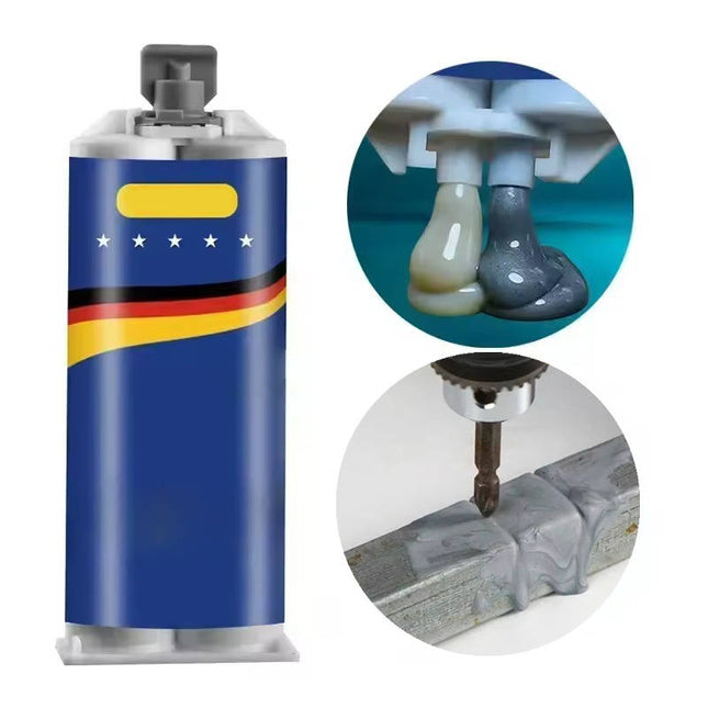 Metal Epoxy Glue for Steel and Aluminum, Two Part Epoxy Putty, Heat Resistant Metal Repair Glue for Cast Iron