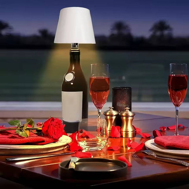 Bottle Lamp with Touch Sensor, Rechargeable RGB Mood Lamp with Color Changing LED