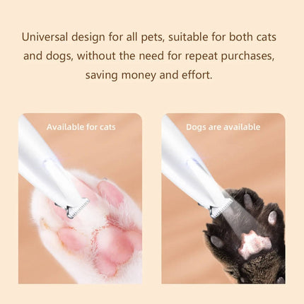 Cat Fur Trimmer with LED Light, Rechargeable Cat Clippers for Paws and Ears – image 4