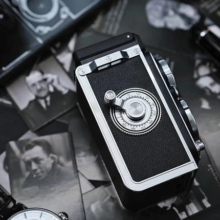 Vintage Digital Camera, 12MP Retro Compact with 1080p Video, 1.54 Inch IPS Screen, Dual Lens Body, 16GB Card and Type C Charging