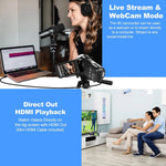 Tuzwa 4K Vlogging Camera – 48MP WiFi Video Camera, 18X Digital Zoom, Handheld Stabilizer, 2 Batteries, Remote & Webcam Mode
