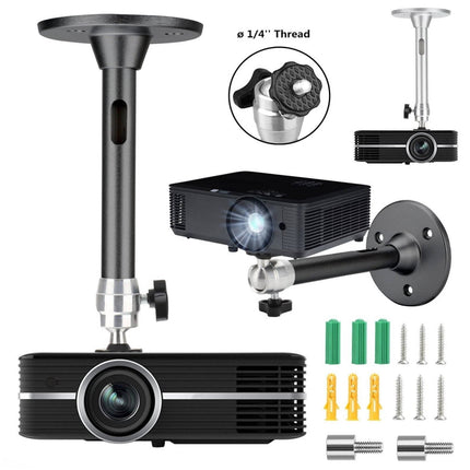 Projector Ceiling Mount Kit, Aluminum Projector Bracket with 360 Degree Tilt – image 7