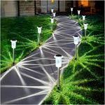 Tuzwa Solar Outdoor Lights 10-Pack – Solar Garden Pathway Lights with Dusk-to-Dawn Sensor, Cool White LED & Weather-Resistant Stakes