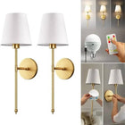 Battery Operated Wall Sconces Set of 2, Rechargeable Wall Sconce with Remote Control, Modern Wall Sconce for Bedroom