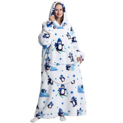 Oversized Hoodie Sherpa Fleece, Wearable Blanket Hoodie for Adults – image 12