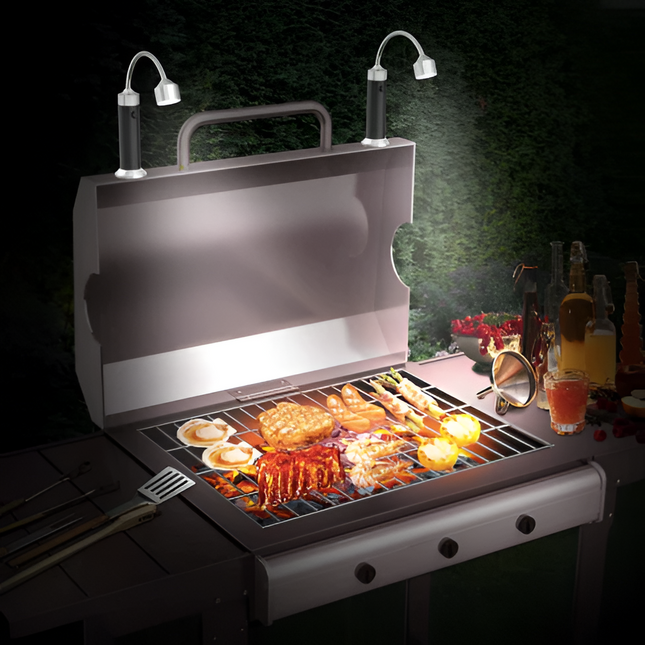 Grill Light with Magnetic Base, Magnetic LED Light for BBQ Grilling, Gooseneck Work Light for Camping and Outdoor