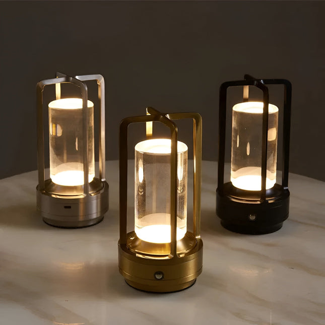 Modern Table Lamp, Rechargeable Cordless Lamp with Touch Control