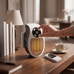 Tuzwa Portable Space Heater – Electric Room Heater with Tip-Over Protection, Overheat Shutoff, Flame-Retardant Housing & Plug-In Design