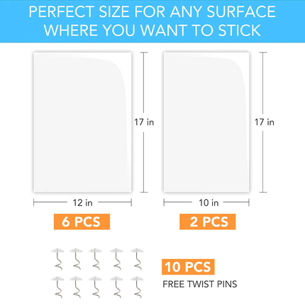 Cat Scratch Furniture Protector 8 Pack, Sofa Protector Pads to Stop Cat Scratching Furniture – image 5