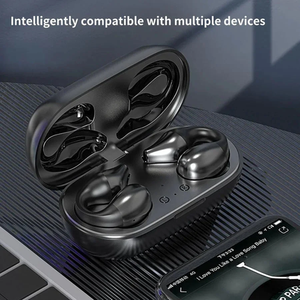 Wireless Earbuds with Charging Case, Clip On Wireless Headphones with LED Display – image 8