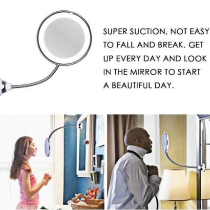 Vanity Mirror with Lights 10X, Lighted Makeup Mirror with Suction Cup – image 8