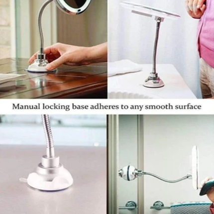 Vanity Mirror with Lights 10X, Flexible Gooseneck Magnifying Mirror with Light – image 9