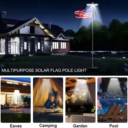 Flagpole Solar Light, Solar Flag Light with 26 Bright Leds – image 6