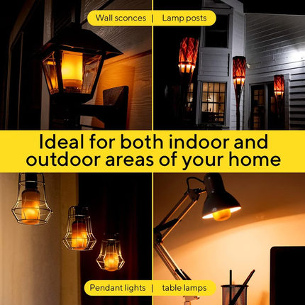 Flicker LED Bulb with 3 Modes, Decorative Light Bulb with Gravity Sensor