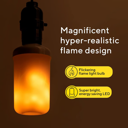 Flicker LED Bulb with 3 Modes, Decorative Light Bulb with Gravity Sensor – image 5