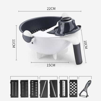 Vegetable Chopper 7 in 1, Food Chopper with Detachable Bowl and Drainer – image 8
