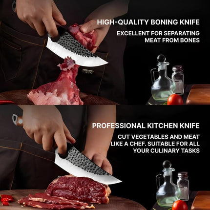 Chef Knife, Japanese Kitchen Knife with Cherry Wood Handle – image 4