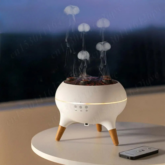 Essential Oil Diffuser Jellyfish, Essential Oil Humidifier with Remote and Timer, Aromatherapy Humidifier for Bedroom