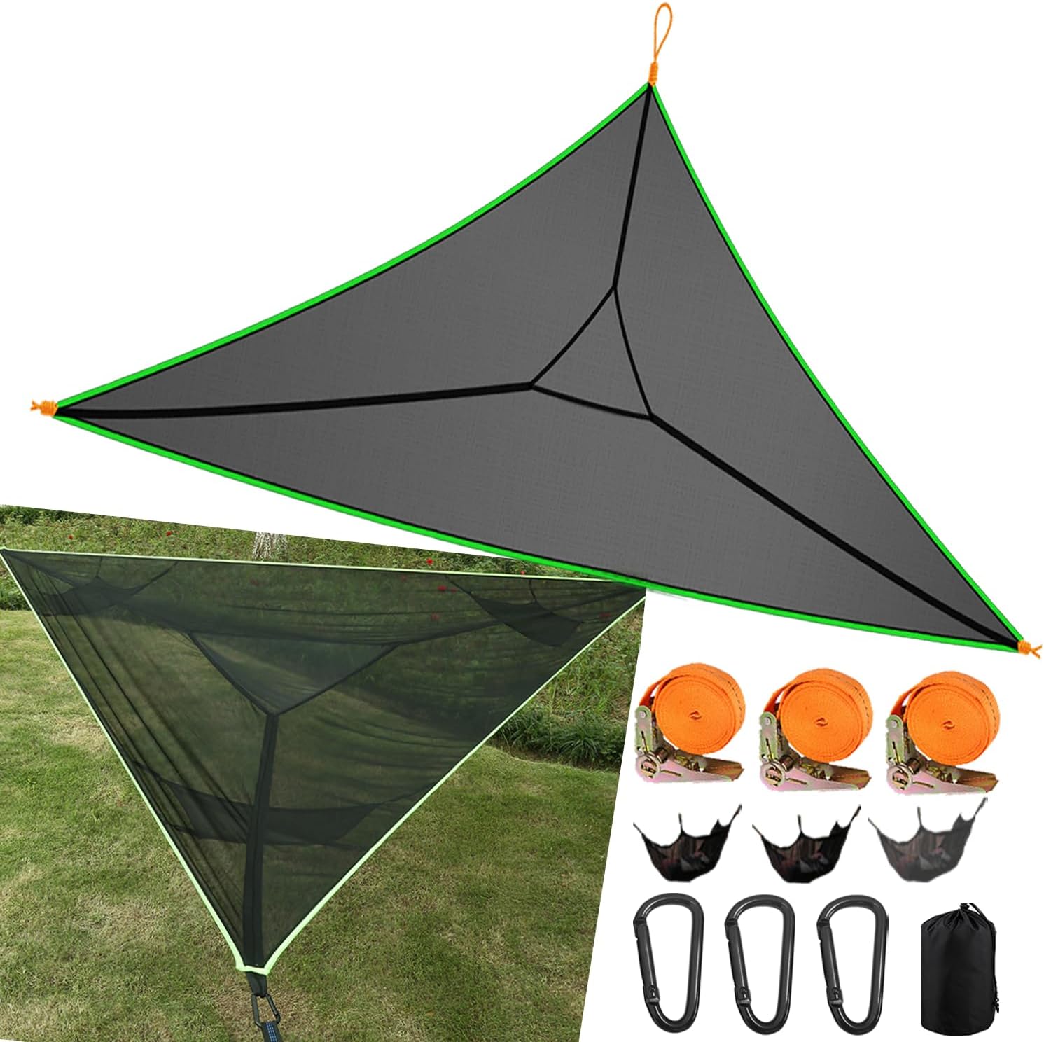Adventure Haven | Multi-Person Camping Hammock with Three-Point Suspension | Spacious Design for Group Relaxation