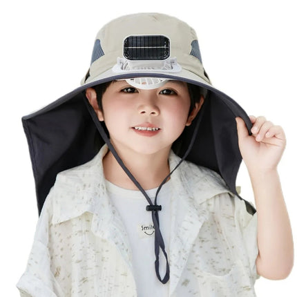 Kids Cooling Hat, Solar Fan Hat with USB Rechargeable Fan – image 12
