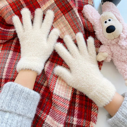 Mittens for Women, Thick Plush Velvet Gloves for Cold Weather – image 7