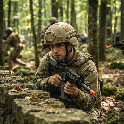 Tactical Helmets for Airsoft, Airsoft Helmet with Rails and Chin Strap, Airsoft Gear for Hunting and Outdoor Games