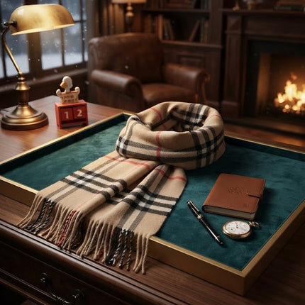 Winter Scarf for Men, Mens Scarf and Plaid Scarf for Women, Long Neck Warmer and Soft Warm Scarves for Cold Weather