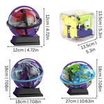 Tuzwa 3D Maze Ball Puzzle – 4-Level Tilt-Controlled Puzzle Ball with Numbered Paths, Transparent Shell & Handheld Design
