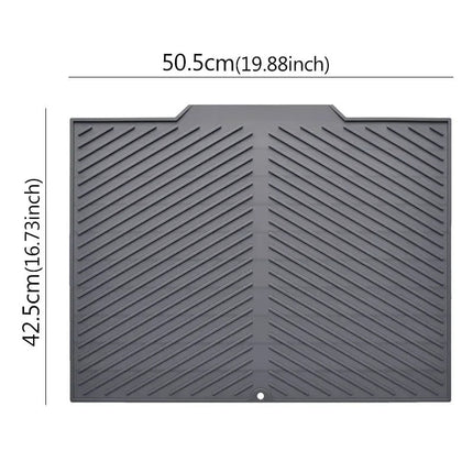Dish Drying Mat Gray Roll Up, Non Slip Kitchen Drying Mat in Small and Large Sizes – image 5
