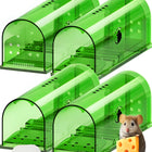 Humane Mouse Traps, 4 Pack Live Mouse Trap with No Touch Release, No Kill Rodent Trap for Home and Garden