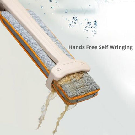 Mop and Broom Self Wringing, Double Sided Microfiber Mop with 360 Spin Head and Telescopic Pole – image 8