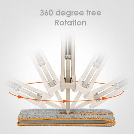 Mop and Broom Self Wringing, Double Sided Microfiber Mop with 360 Spin Head and Telescopic Pole – image 6