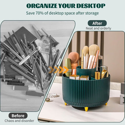 Rotating Makeup Organizer, 360 Cosmetic Organizer with 5 Compartments – image 4