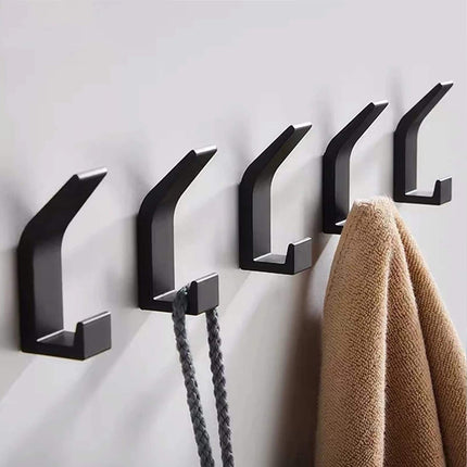 Adhesive Wall Hooks for Coats 5 Pack, Waterproof Adhesive Hooks No Drill