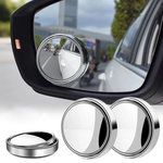 Tuzwa Blind Spot Mirror for Car – 55mm Convex Side Mirror with 360° Rotation, Vacuum Suction Mount, Anti-Fog & Anti-Rain Coating