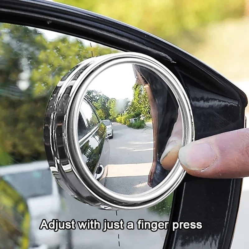 Tuzwa Blind Spot Mirror for Car – 55mm Convex Side Mirror with 360° Rotation, Vacuum Suction Mount, Anti-Fog & Anti-Rain Coating