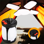 Tuzwa Solar Camping Lantern – 500LM USB Rechargeable Folding LED Light, 6 Modes, 2400mAh Battery for Outdoor Use