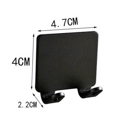Wall Mounted Toothbrush Holder Set, No Drill Adhesive Space Aluminum Bathroom Organizer in Black, 4.5cm Compact Size