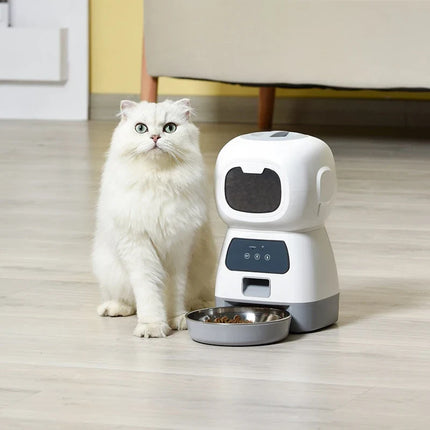Automatic Cat Feeder and Automatic Dog Feeder, WiFi Smart Pet Feeder with Voice Recorder and Dog Food Dispenser