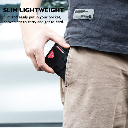 Minimalist Wallet, RFID Blocking Wallet with Pop Up Card Holder – image 6