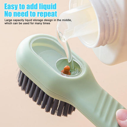 Shoe Scrubber Brush with Soap Dispenser, Shoe Cleaning Kit with 2 Brushes – image 4