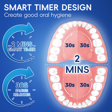 Rechargeable Electric Toothbrush with 6 Heads, Oscillating Electric Toothbrush