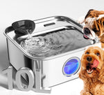 Tuzwa 10L Dog Water Fountain – 2.6 Gallon 304 Stainless Steel Automatic Pet Fountain with 5-Layer Filter, Quiet Pump & Low-Water Shutoff