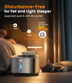 Tuzwa 7L Automatic Pet Water Fountain – 304 Stainless Steel Cat & Dog Water Dispenser with 5-Layer Filter, Water Level Window & Quiet Operation